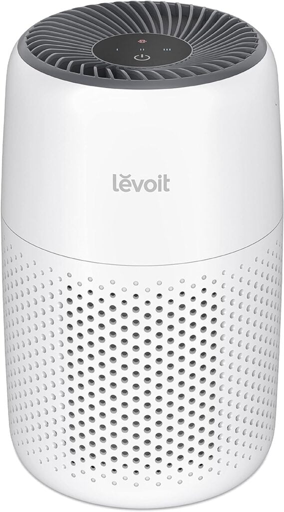LEVOIT Air Purifiers for Bedroom Home, HEPA Filter Cleaner with Fragrance Sponge for Better Sleep, Filters Smoke, Allergies, Pet Dander, Odor, Dust, Office, Desktop, Portable, Core Mini, White